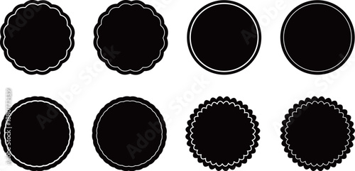 かわいいシンプルなシール・ステッカーの形のセット　Set of sale sticker, Set of starburst icon.