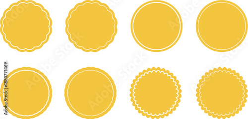 かわいいシンプルなシール・ステッカーの形のセット　Set of sale sticker, Set of starburst icon.