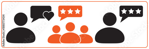 Feedback and communication glyph icons