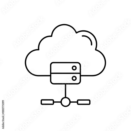 Cloud server icon vector