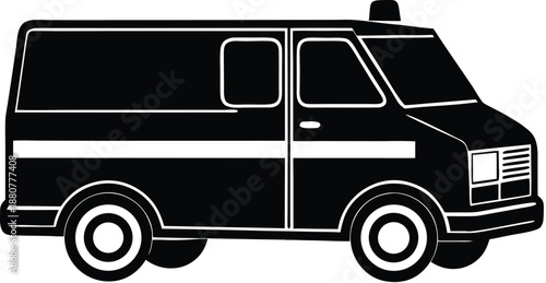 Ambulance medical emergency services van, First responder transport vehicle pictogram