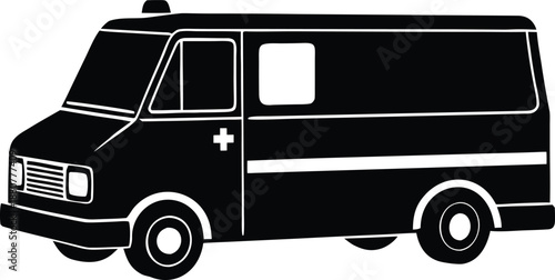 Ambulance emergency medical transport vehicle, Healthcare first responder aid symbol