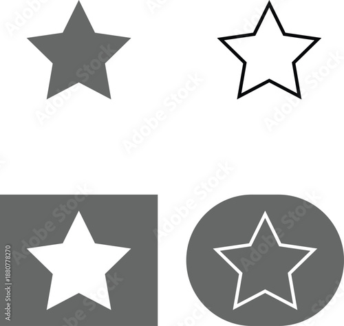 Star Icon with Vector Illustration
