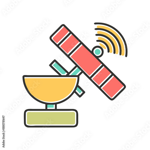 Illustration of a satellite dish antenna