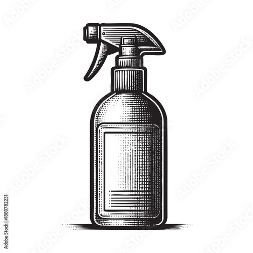 water spray bottle	Engraving Illustration