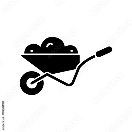 Wheelbarrow icon design template