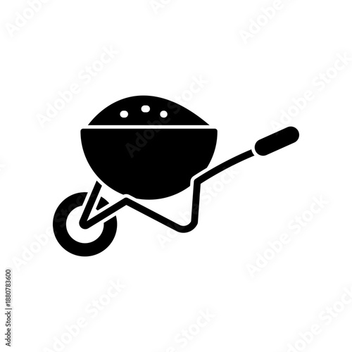 Wheelbarrow icon design template