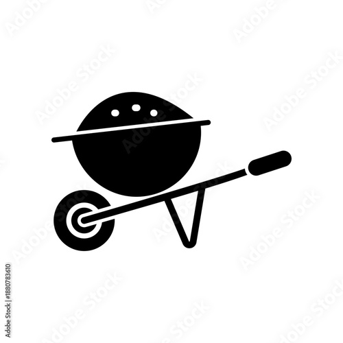 Wheelbarrow icon design template