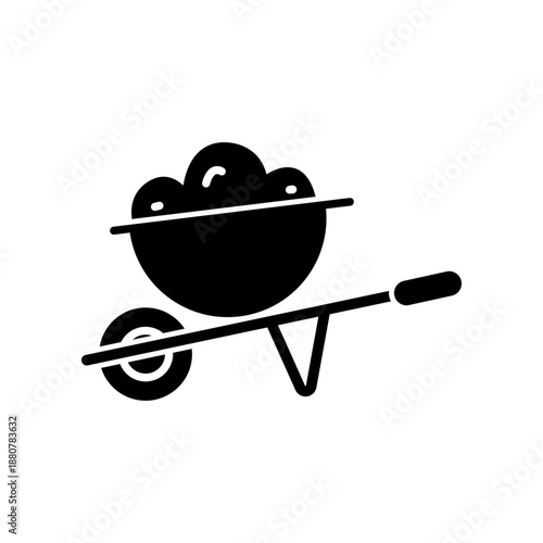 Wheelbarrow icon design template