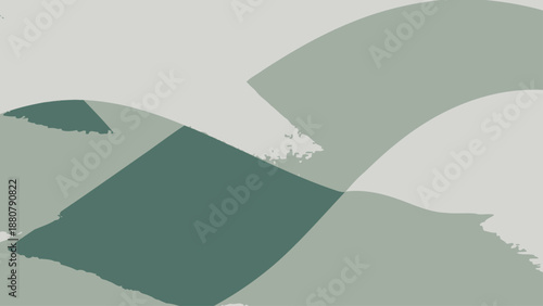 Abstract geometric pattern with overlapping shapes in muted green tones.