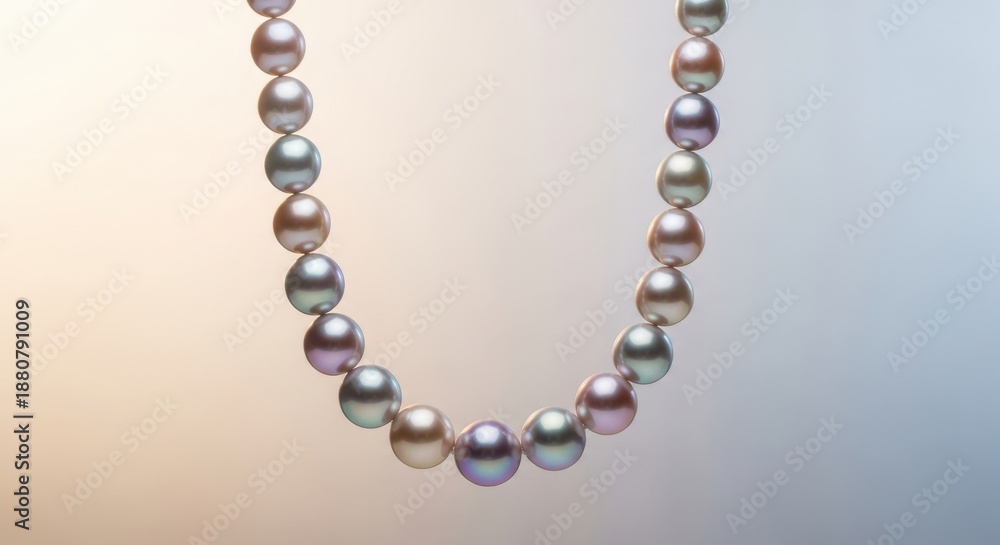 Obraz premium Pearl Necklace Soft Light Background