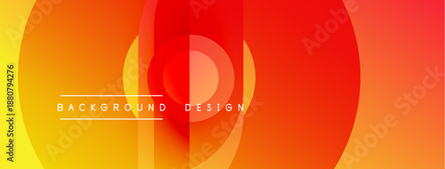 Abstract gradient circles create dynamic visual effect. Text reads background design centered within composition. Warm color palette dominates image.