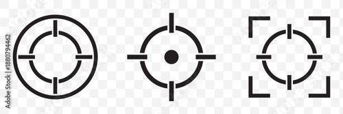 Set of goals. Target icon. Target, goal icon. Archery target with arrow on isolated eps 10