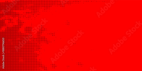 Red retro comic book page background. Halftone effect. eps10