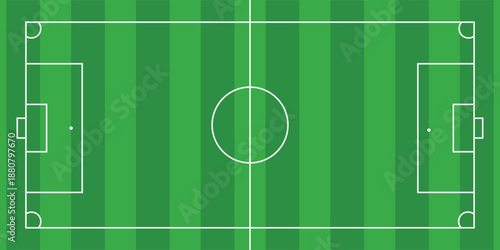 Football field. Football field lines style. Black field and stadium outline scheme on white background.