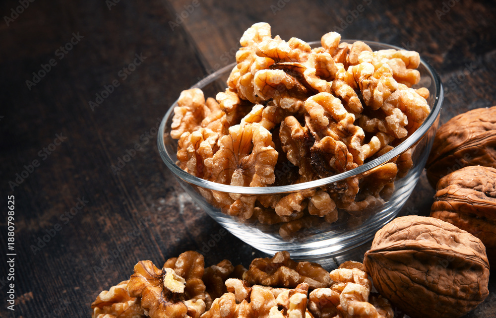 custom made wallpaper toronto digitalBowl with Persian walnut on wooden table