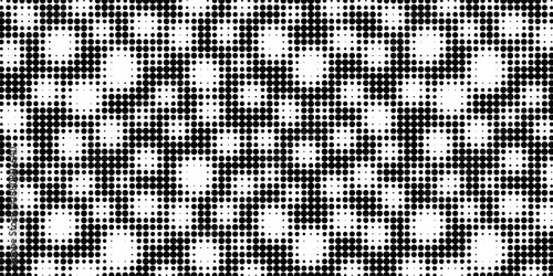 Dotted halftone gradient texture. Vanishing polka dot background. Repeating dots gradation pattern background. Black fading comic pop art overlay backdrop. Raster effect wallpaper. Vector halftone
