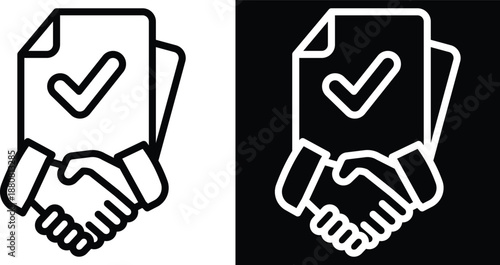 acceptance Two-tone version in black and white background