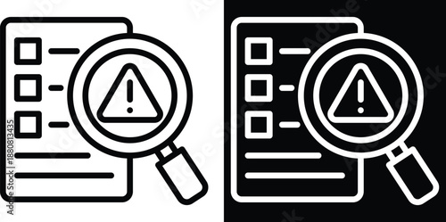 identification Two-tone version in black and white background