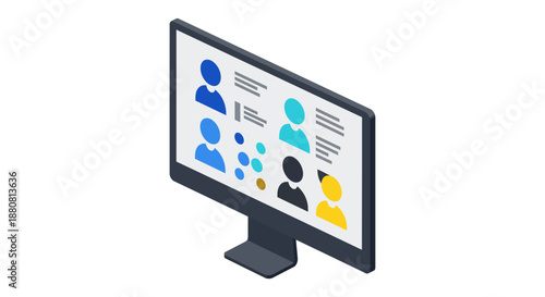 user management system interface showing diverse online profiles and data points for hr social media and business strategy