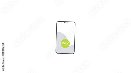 Contactless Mobile Payment Animation with Credit Card and Smartphone