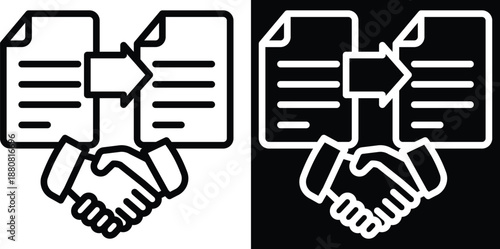 transfer Two-tone version in black and white background