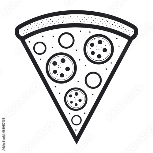 Black and white button with red ribbon icon design for clothing and sewing illustration