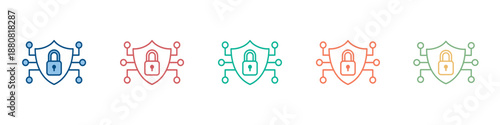 Cyber Security Icon Set Multiple Style Collection