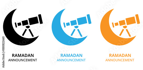 Ramadan announcement icons