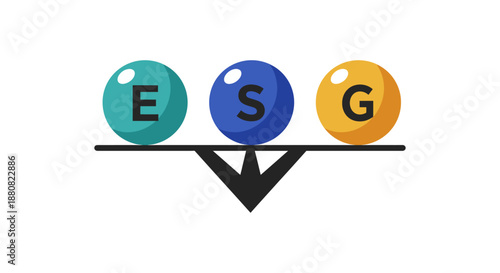 environmental social governance esg concept illustrating business sustainability criteria and corporate responsibility for ethical investment and strategic company planning.
