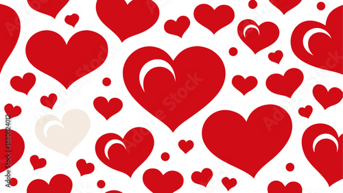 Red hearts pattern
