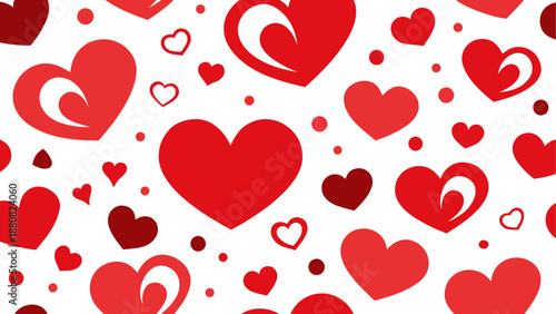 Red hearts pattern