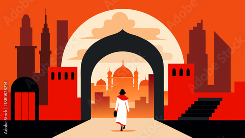 Journey through the ancient city gate