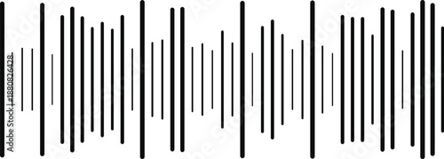 Modern Abstract sound wave line pattern on white background audio waveform design