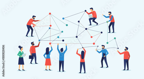 People working together in a team.