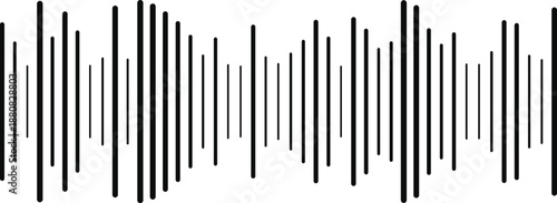 Modern Abstract sound wave line pattern on white background audio waveform design