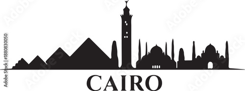 Cairo skyline silhouette