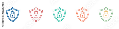 Protection Icon Set Multiple Style Collection