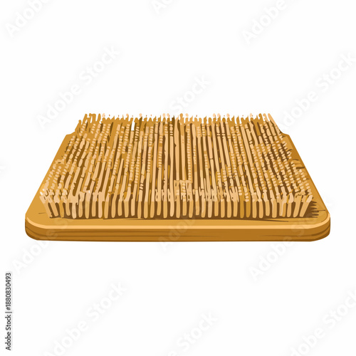 Tapis d’acupression pour les pieds – illustration vectorielle bien-être et réflexologie