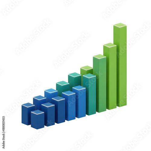 Free Download 3d bar chart isolated on transparent background - GFXLoad