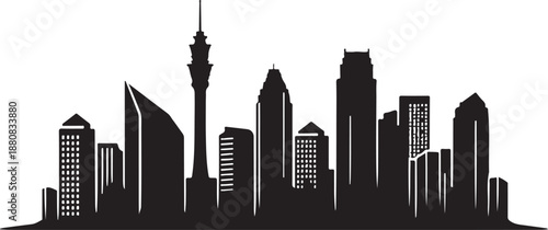 Cape town skyline silhouette, panorama