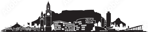 Cape town skyline silhouette, panorama