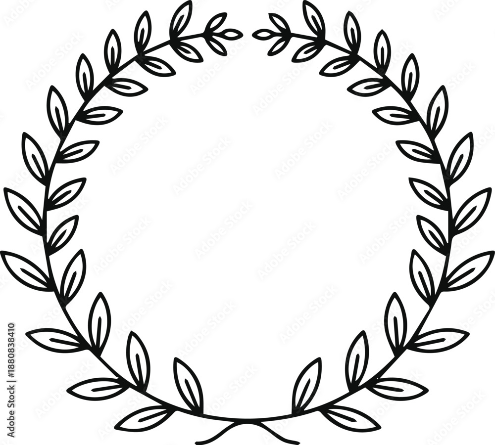 Obraz premium laurel wreath decorative border for certificate invitation and print