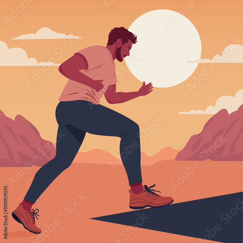 Illustration of an athlete, sport