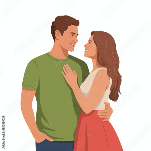 Semi-Realistic Flat Vector Illustration of a Baby Sitting Up and Looking Curious, Early Childhood Growth Milestone Concept