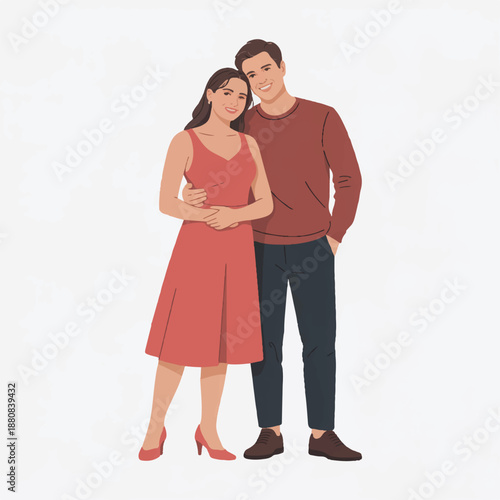 Semi-Realistic Flat Vector Illustration of a Baby Giggling with Arms Raised, Expression of Pure Joy and Happiness