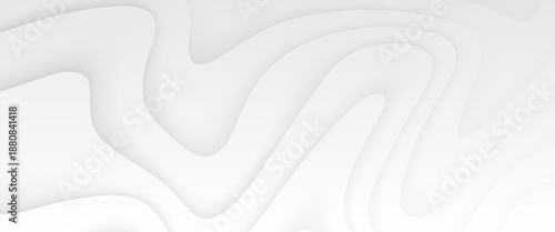 Smooth flowing white waves create an abstract design on a grey background. abstract wave background. vector illustration