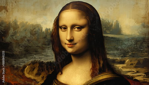 Mona Lisa painting portrait photograph 
