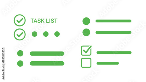 task list checklist icons vector illustration for digital planning and effective project management essential for productivity applications and business presentations.