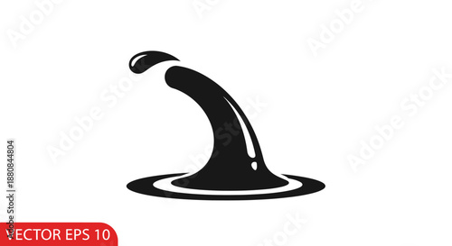 Black magic wizard hat icon symbol.